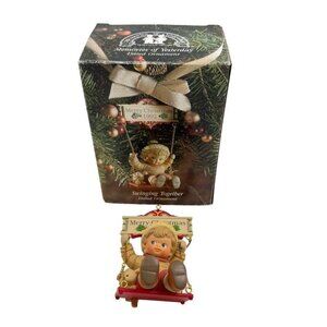 Enesco Ornament Merry Christmas1992 Mabel Lucie Atwell Winter Memories Series